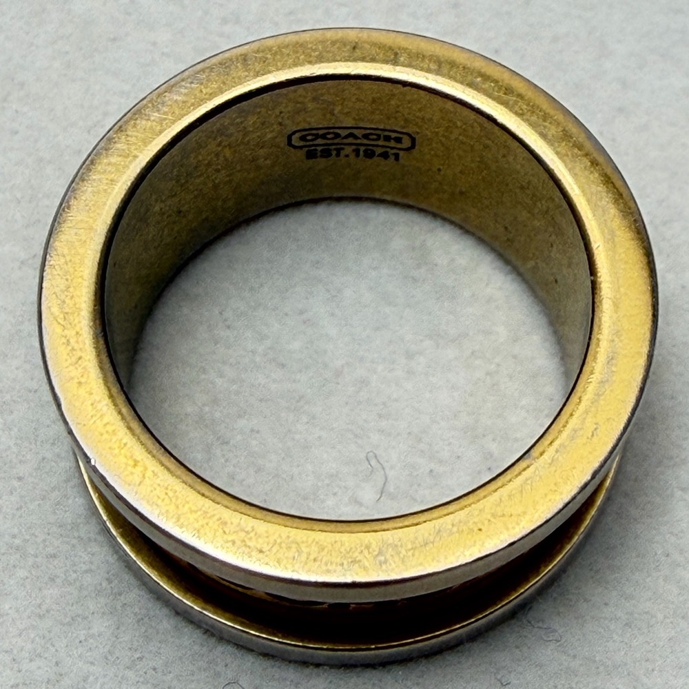 Coach Gold and Silver Women's Ring - Picture 2 of 6